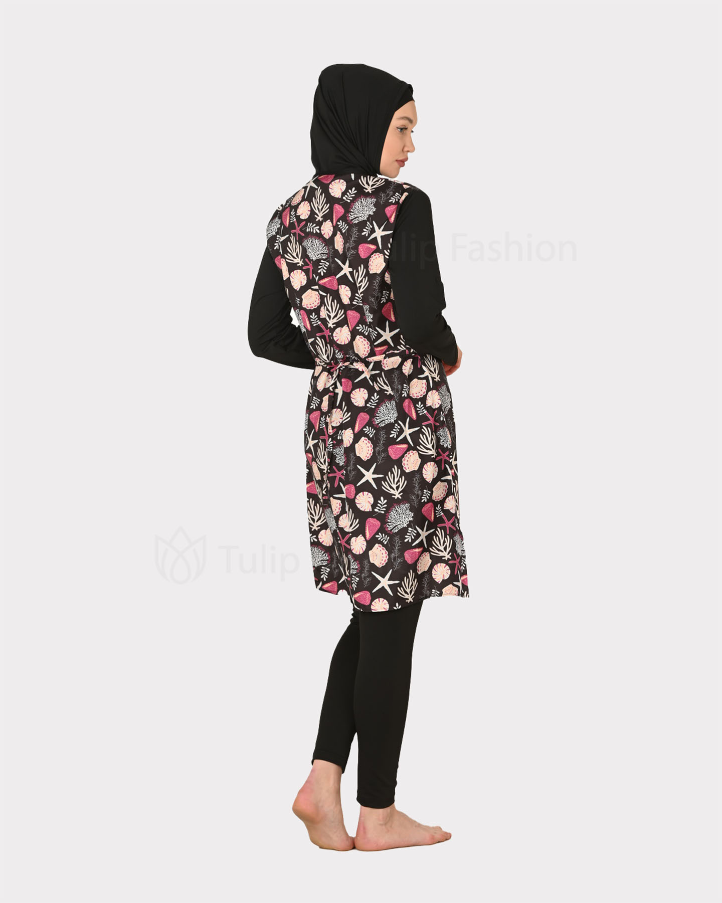 Muslim Swimsuit with hijab - Yellow - 3