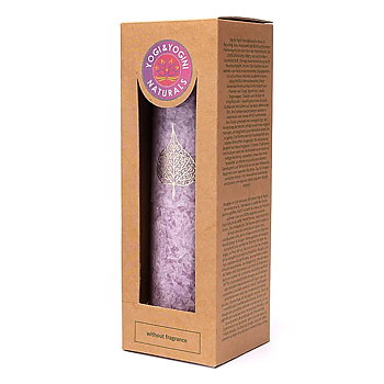 Ljus stearin Bodhi blad, Lila,  oparfymerat -- 21X6.5 Cm