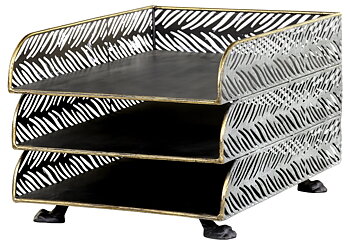Brevställ brevkorgar metall Art Deco lantlig stil Chic Antique
