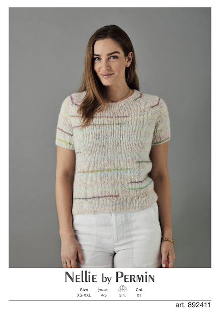 T-shirt med sadelaxel, 892411, pdf