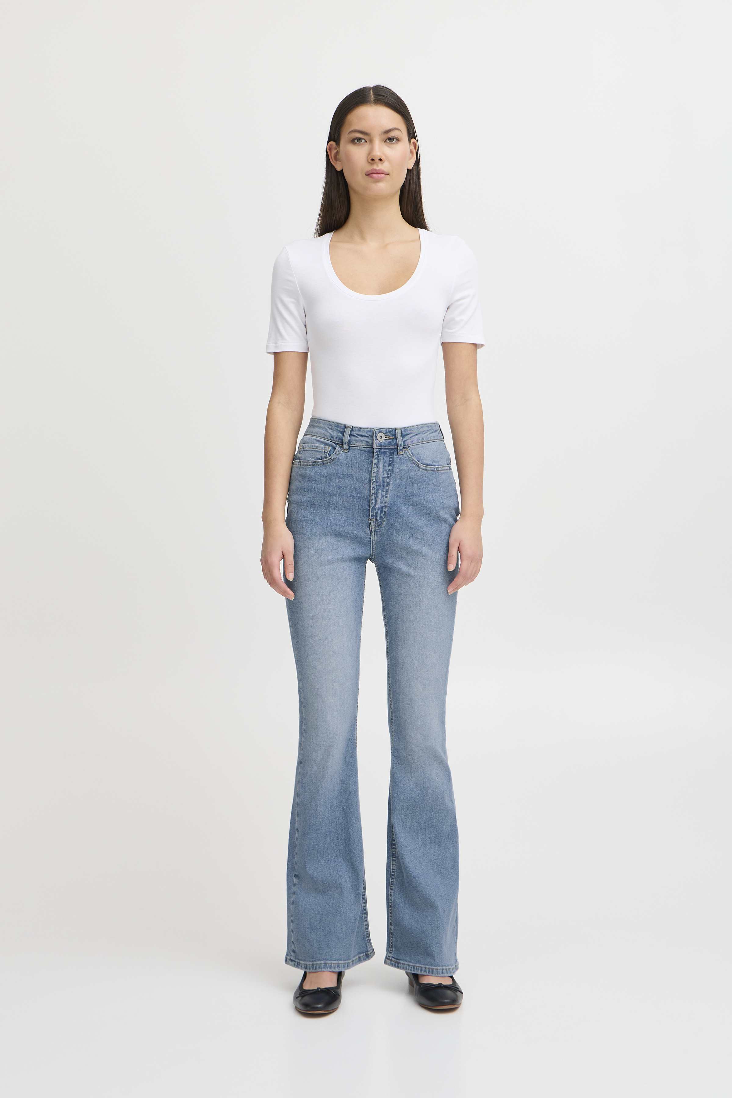 IHTWIGGY FLAIRED HIGH WAIST Jeans Light blue - 6