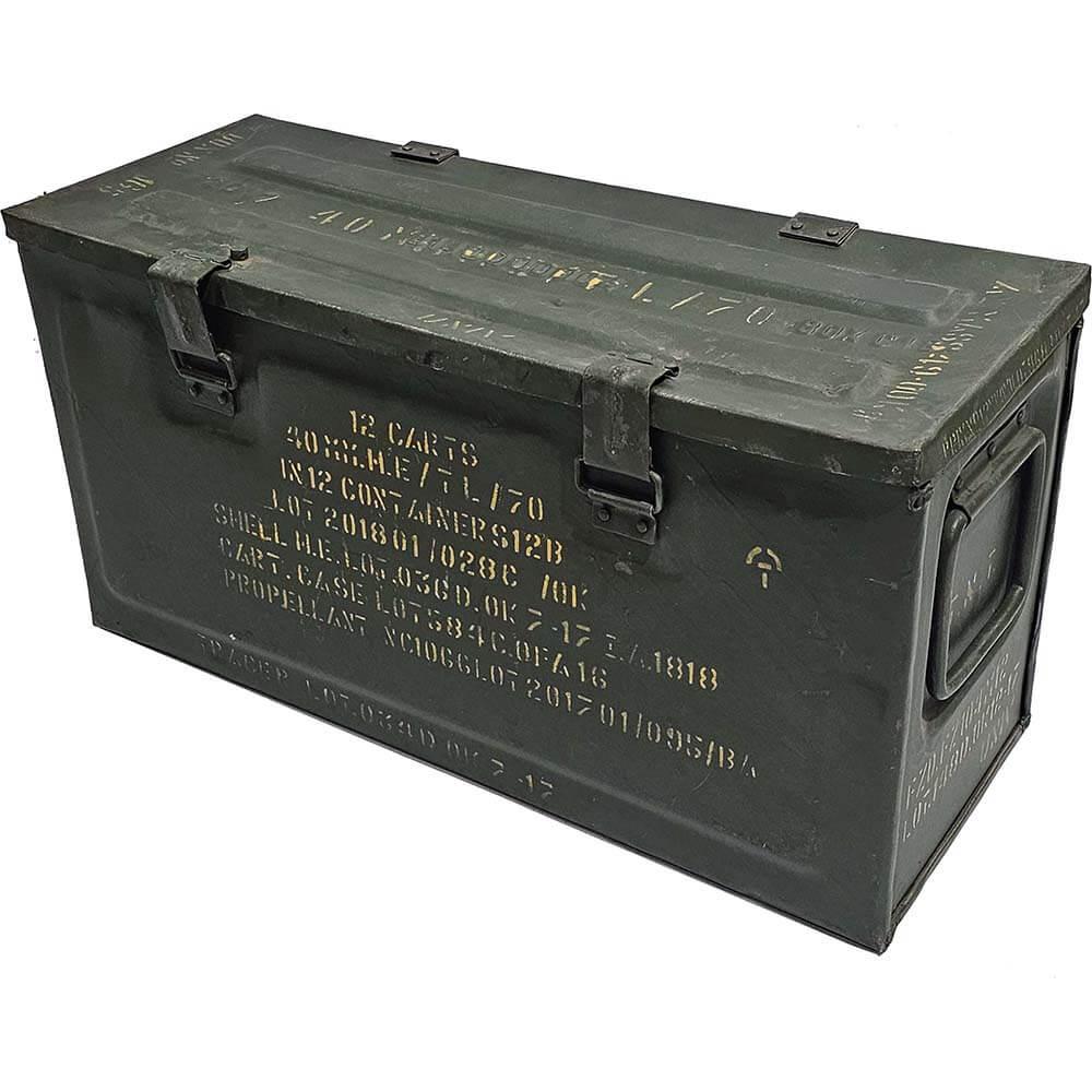 Gammal militärkista Grön 