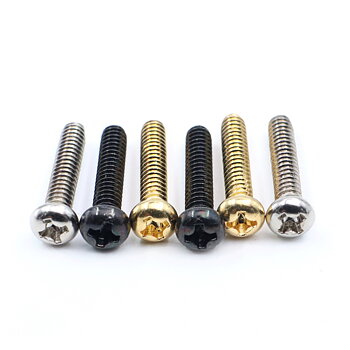 #6-32 Pickup Height Screw for Strat (Chrome, Black & Gold)