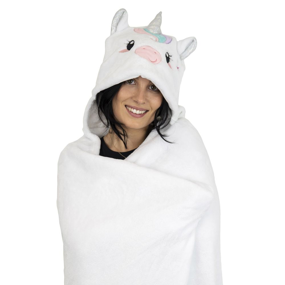 Cosy hugs, tæppe med hætte, Unicorn