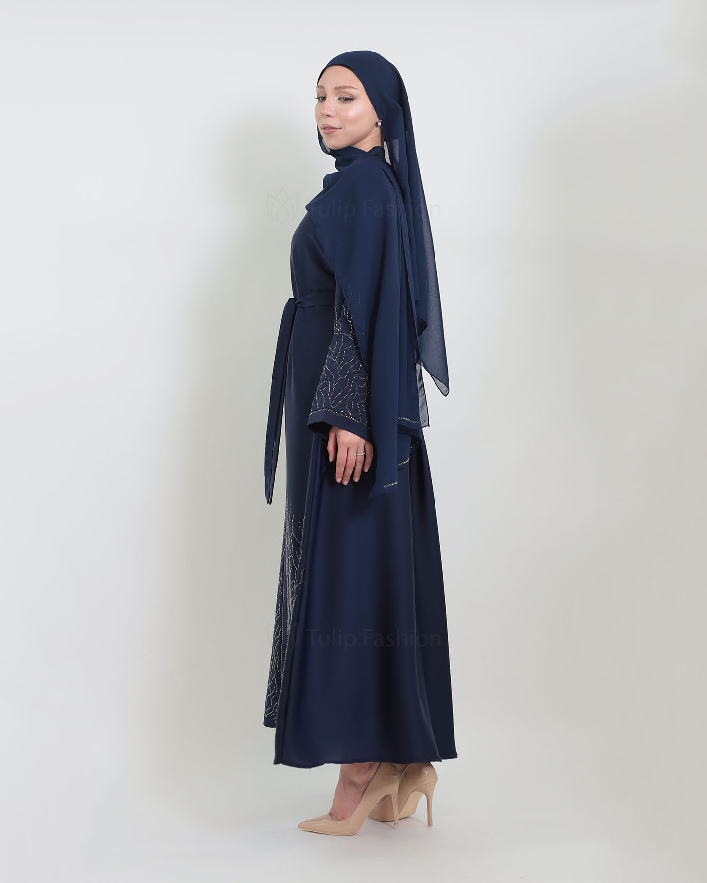 Abaya - Sten Dekorerad - Midnattsblå - 3