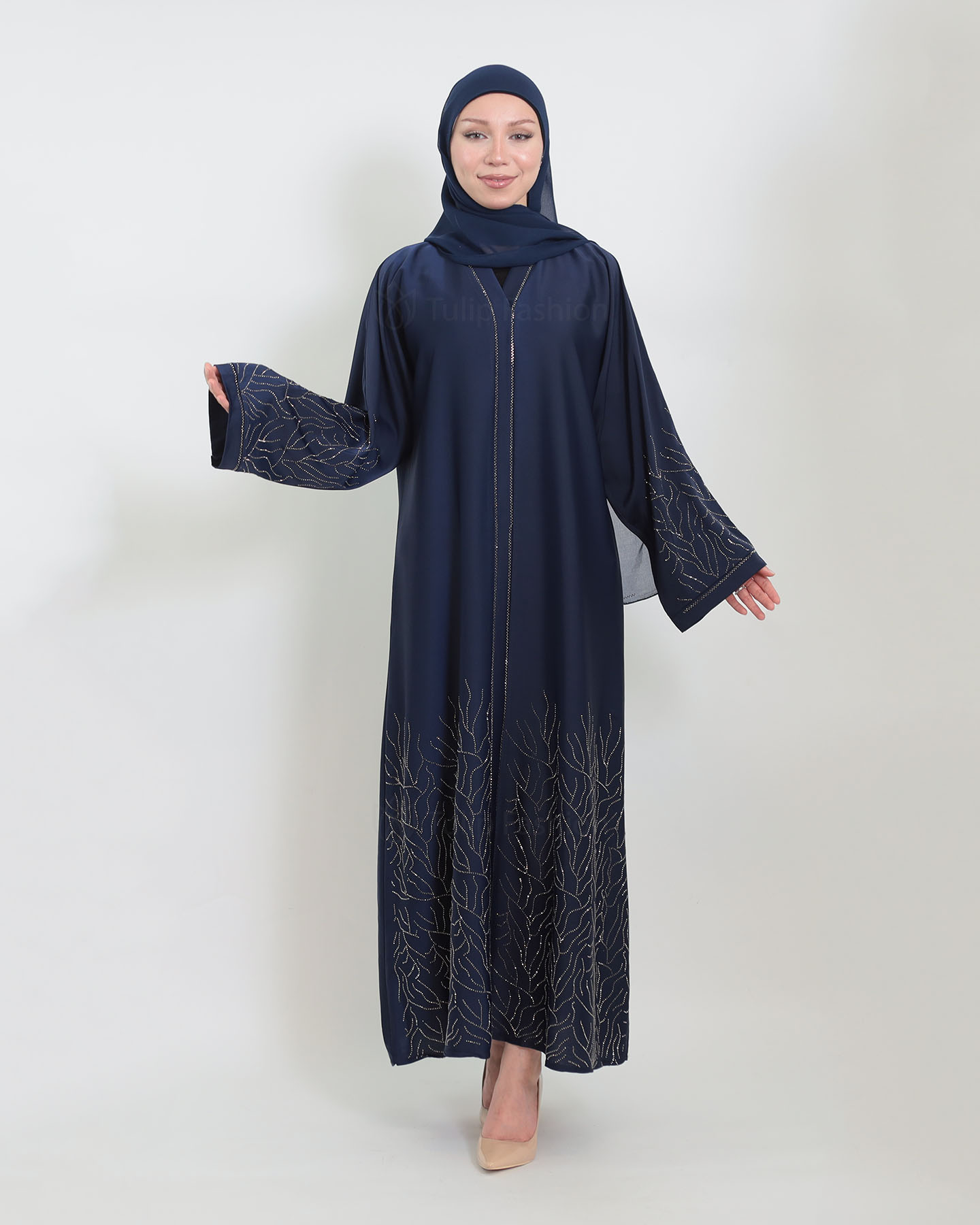 Abaya - Sten Dekorerad - Midnattsblå - 4