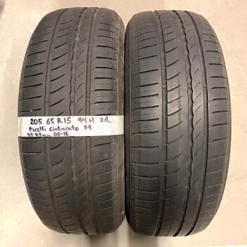15" BEGAGNADE SOMMARDÄCK | 2 st 205/65 R15 94H Pirelli Cinturato P1 | V06-16 | 4.5|4.5 mm | D-2