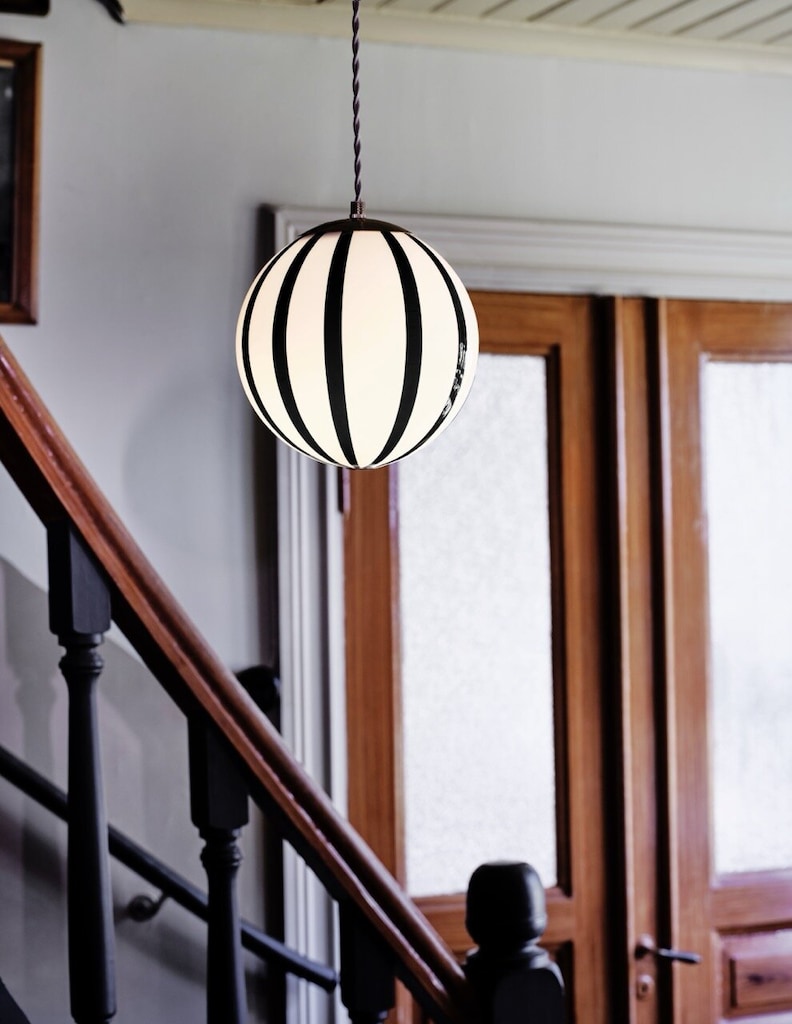 Taklampa Alba Liten - Opal Svart/Vit - 21 cm