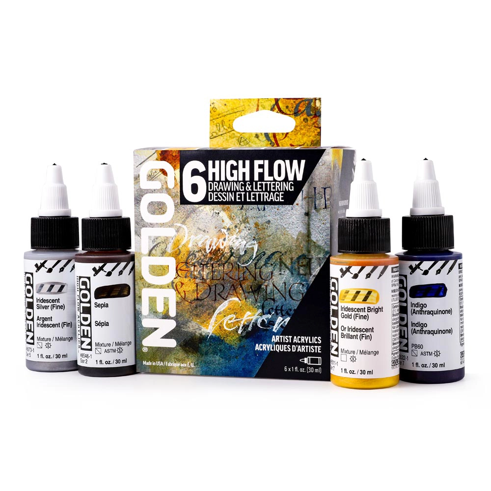 High Flow Drawing & Lettering Set – Golden Artist Colors