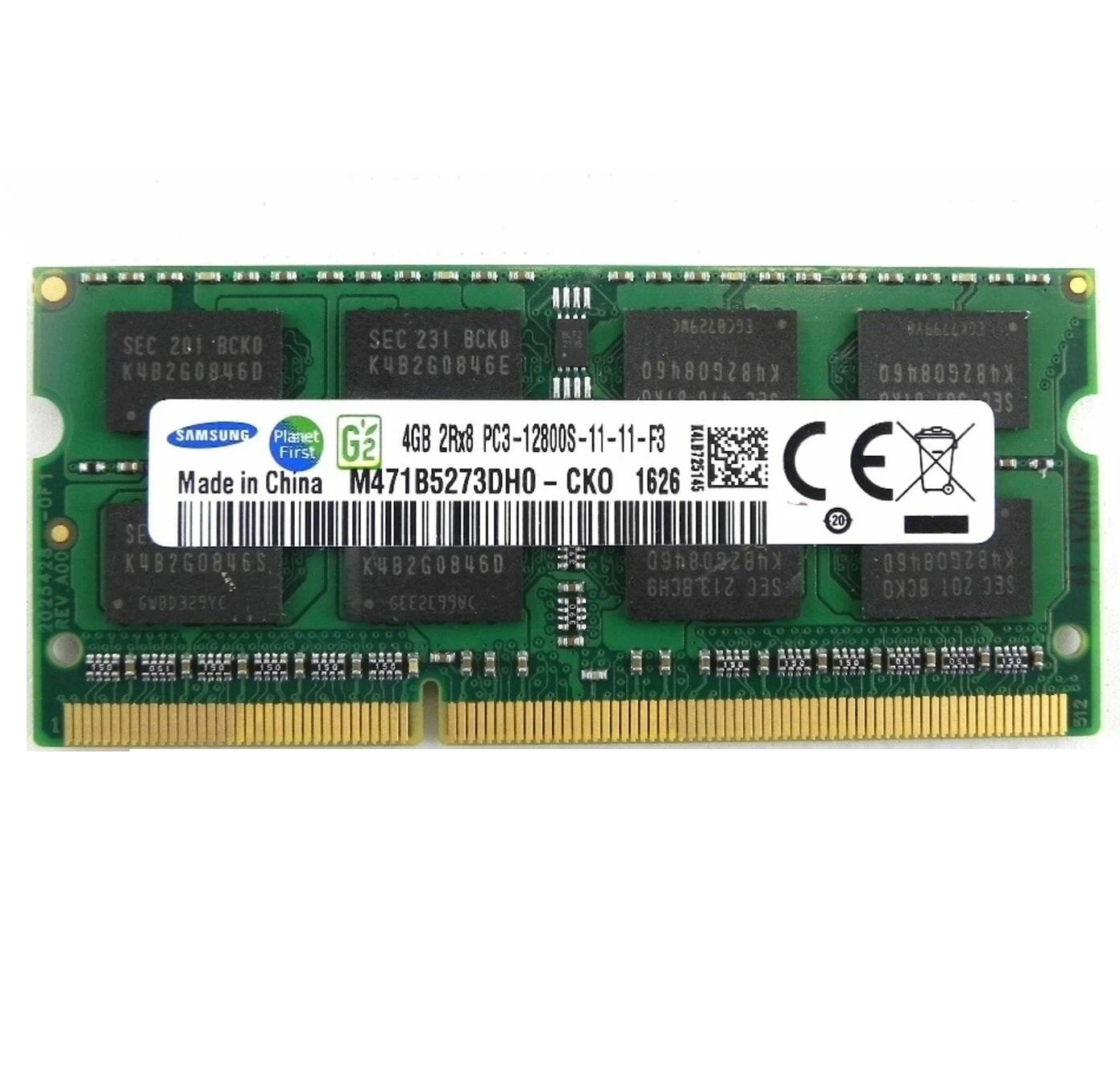 4GB DDR3 1x4GB Samsung 2Rx8 PC3-12800S 1600MHz RAM Minne