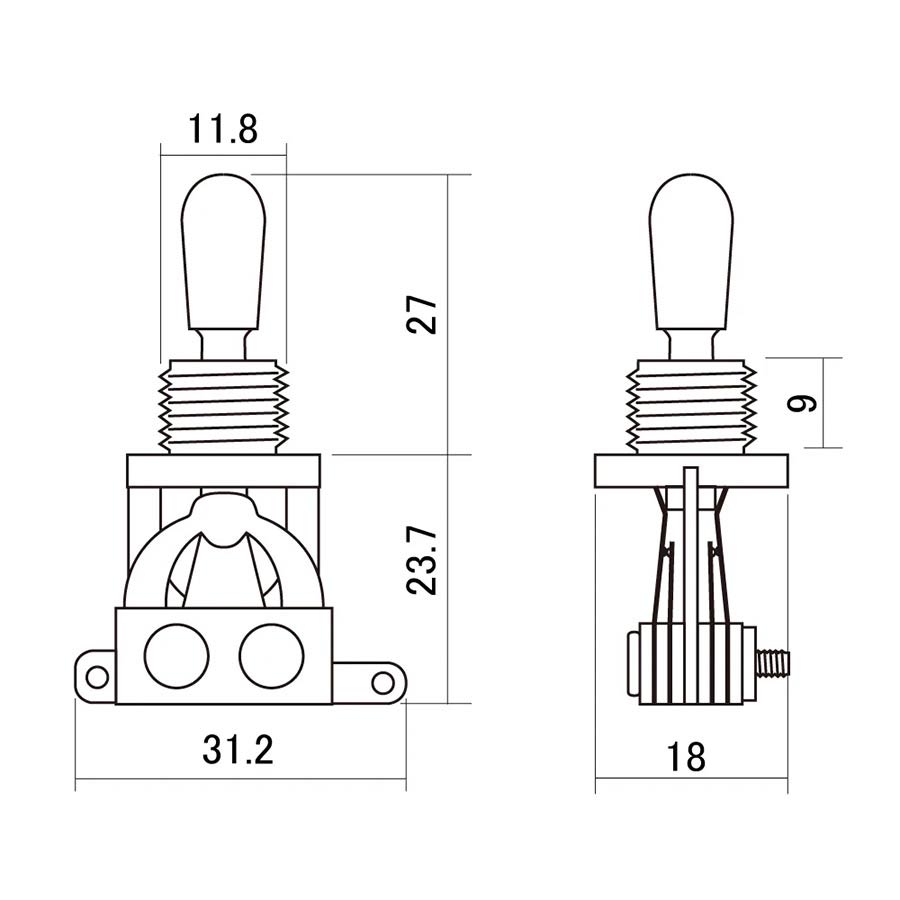Boston toggle switch 3-way Svart / Svart - 2