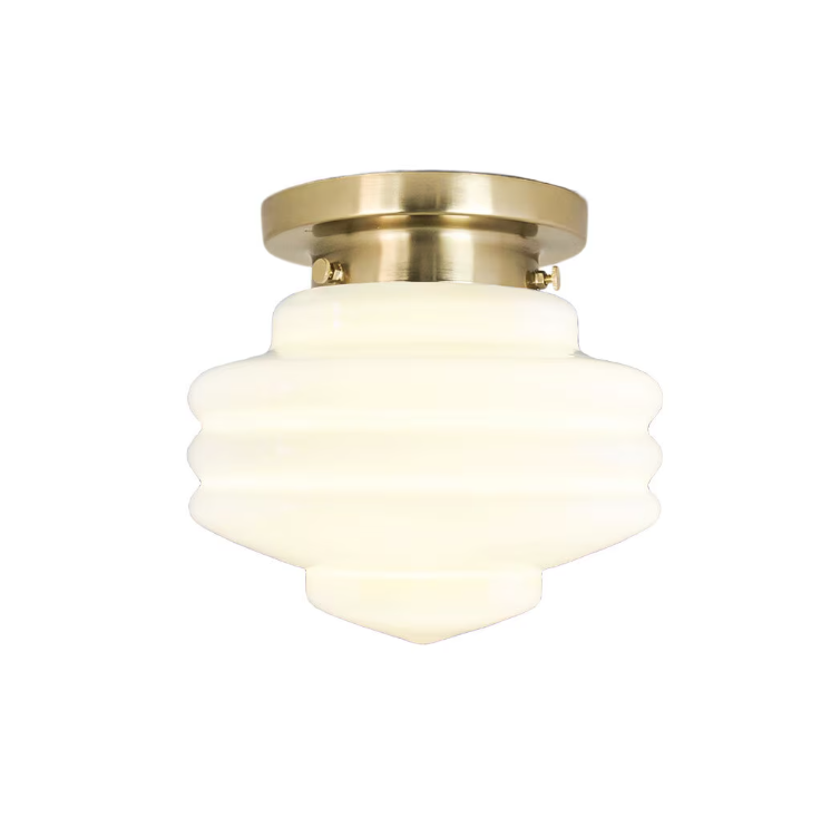 Valter Ceiling Bathroom Lamp - Brass/Opal White - 20 cm - 2