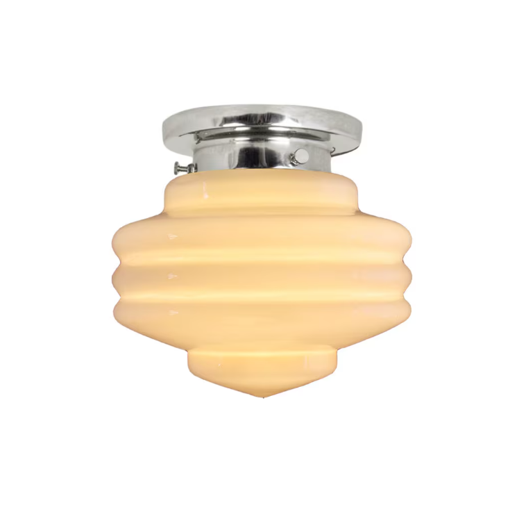 Bathroom lamp Ceiling Valter - Nickel/Opal Beige - 20 cm - 2