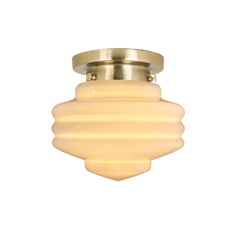 Badrumslampa Tak Valter - Mässing/Opal Beige - 20 cm - 2