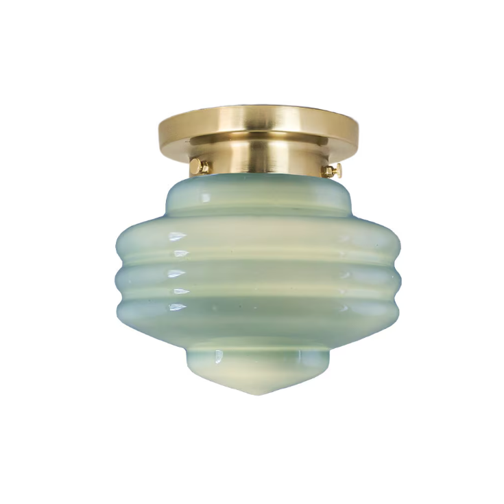 Badrumslampa Tak Valter - Mässing/Opal Grön - 20 cm - 2