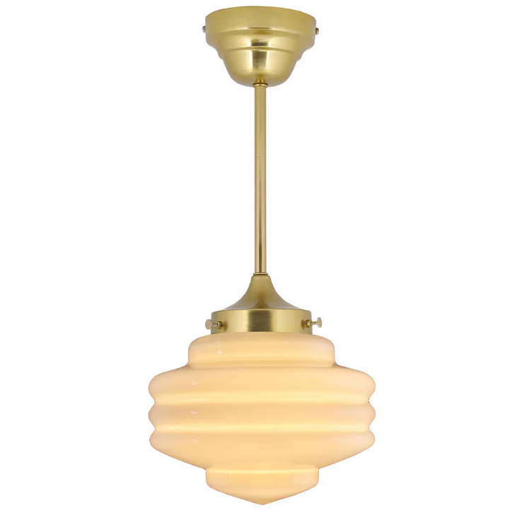 Ceiling lamp with rod Valter - Brass/Opal Beige - 20 cm - 2