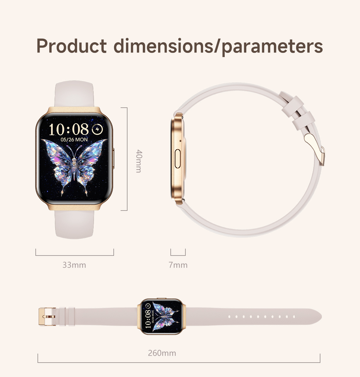 Philippe Palmer Smart Watch LP79 Ultra Thin Black - 30