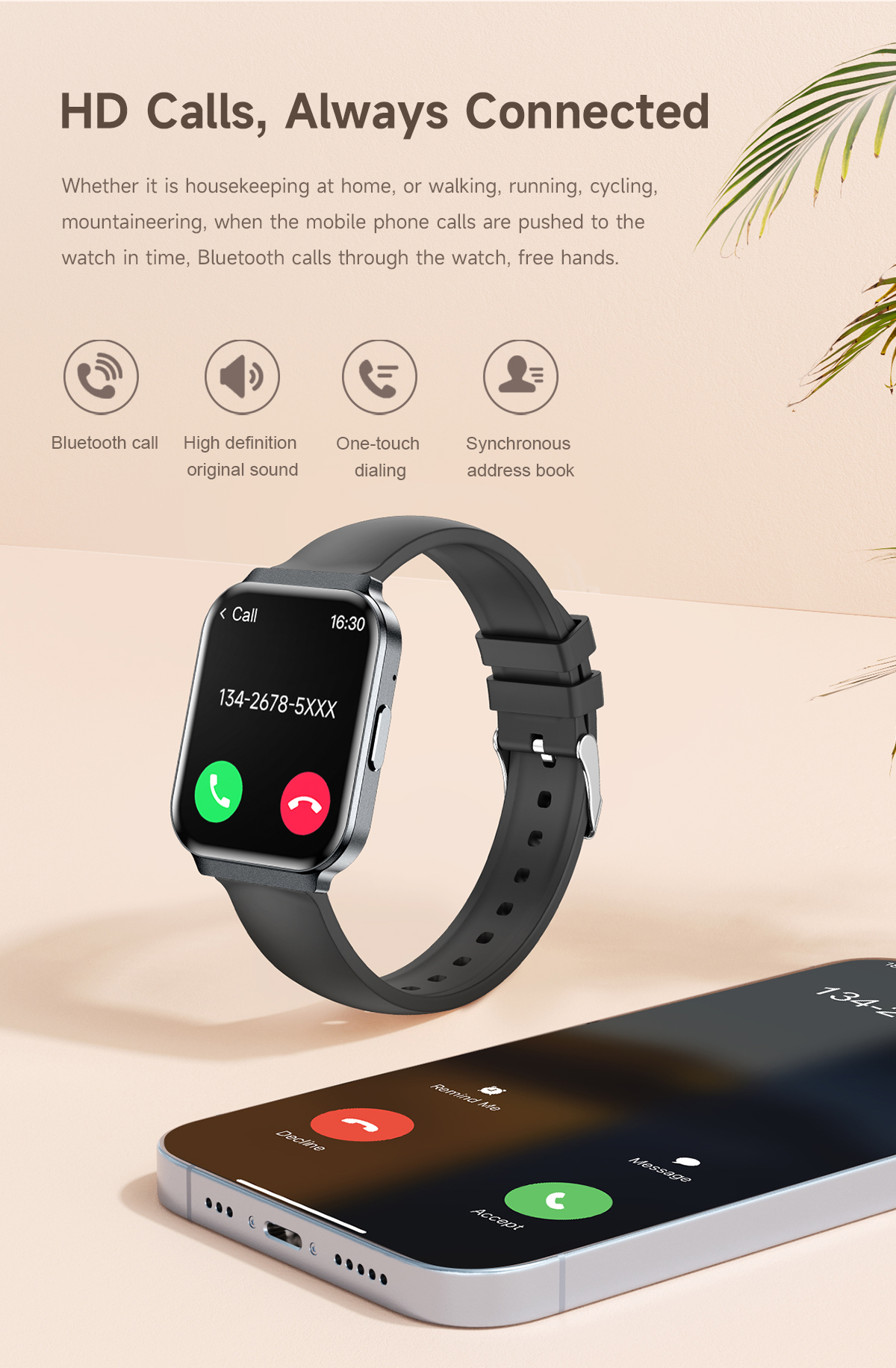 Philippe Palmer Smart Watch LP79 Ultra Thin Black - 27