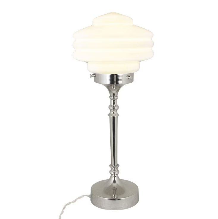Bordslampa Valter - Nickel/Opal Vit - 20 cm - 3