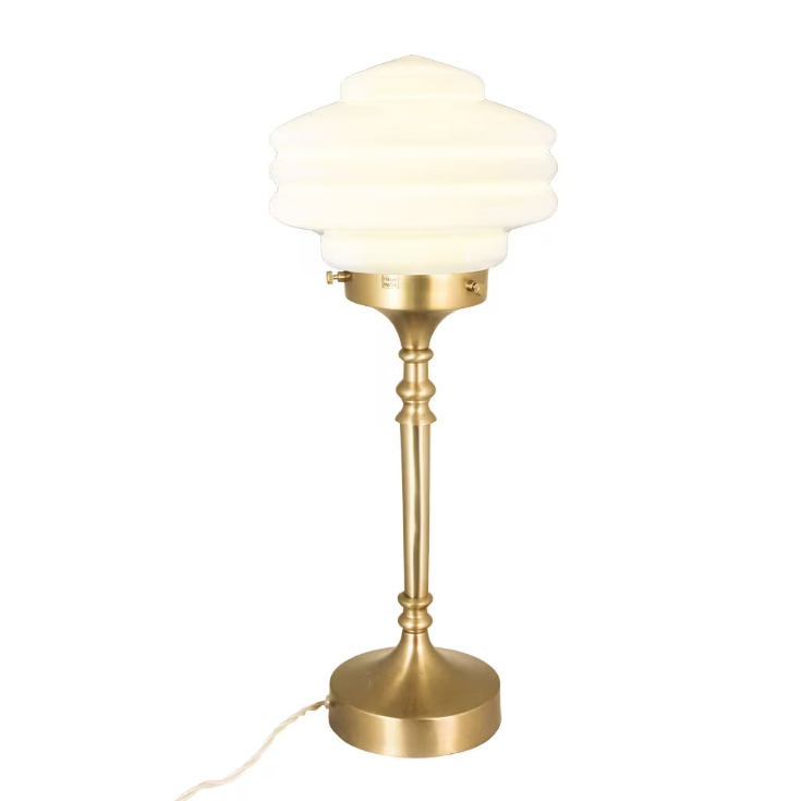 Valter table lamp - Brass/Opal White - 20 cm - 3