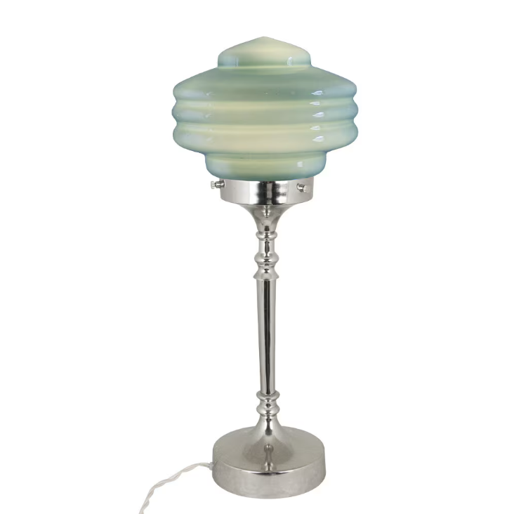 Valter table lamp - Nickel/Opal Green - 20 cm - 2