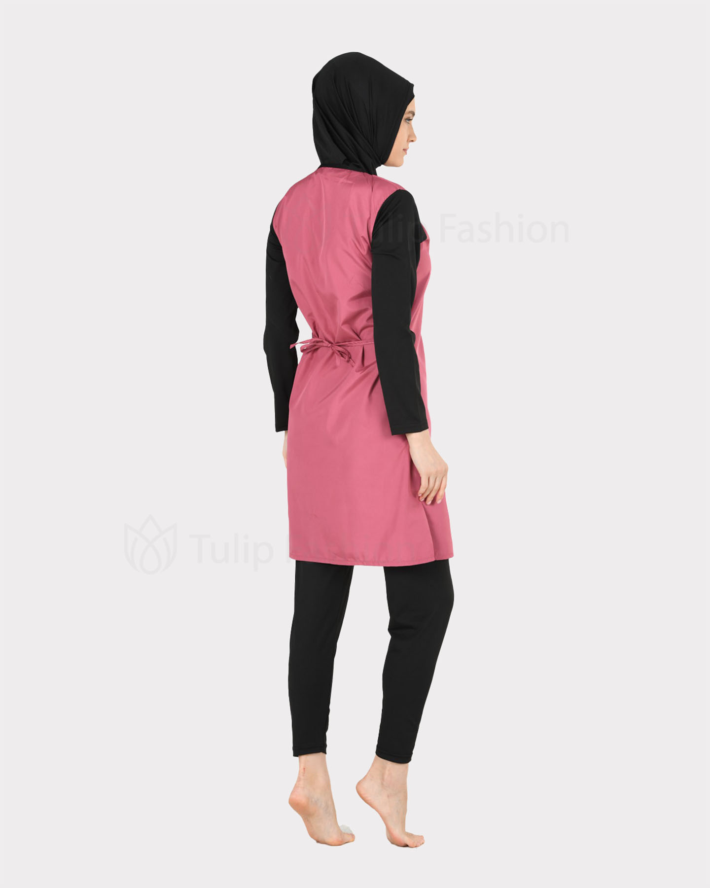 Muslim Swimsuit with hijab - Pink - 3