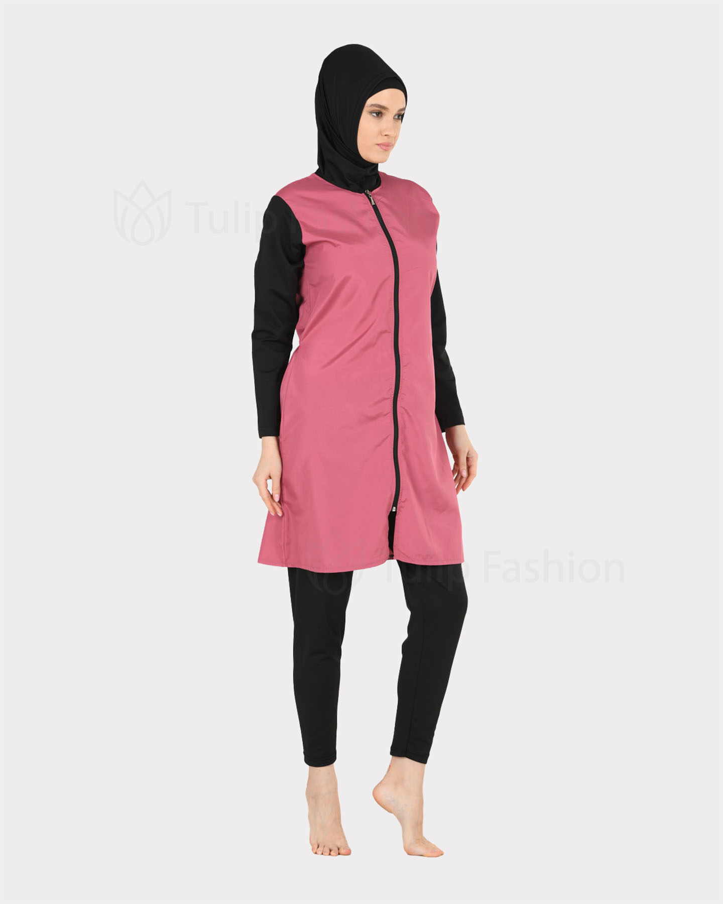 Muslim Swimsuit with hijab - Pink - 2