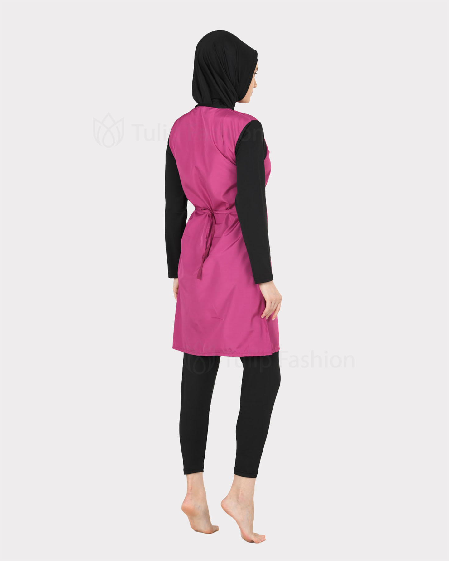 Muslimsk baddräkt med hijab - Fuchsia - 4