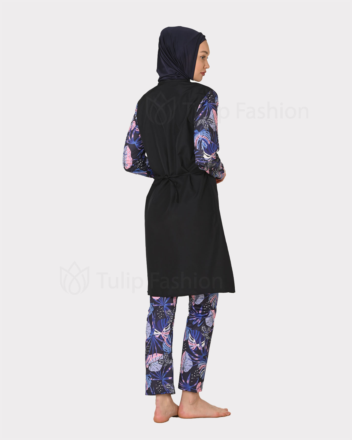 Muslim Swimsuit with hijab - Blue - 4