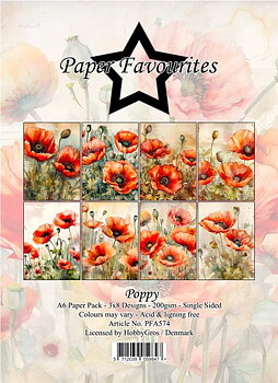 PP A6 Paper Favourites -Poppy