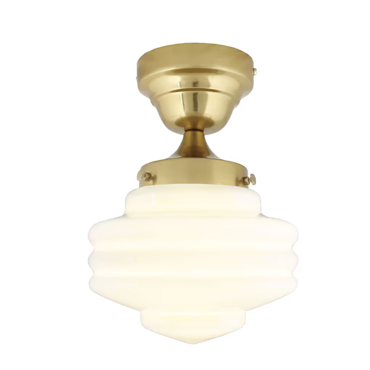 Taklampa Valter - Mässing/Opal Vit - 20 cm - 2