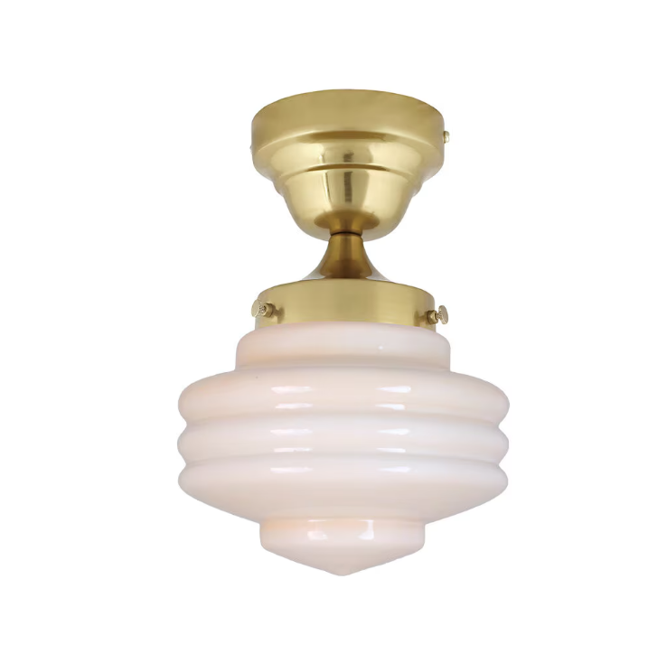 Taklampa Valter - Mässing/Opal Beige - 20 cm