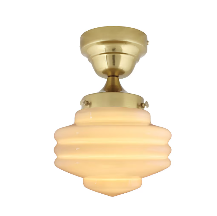 Taklampa Valter - Mässing/Opal Beige - 20 cm - 2