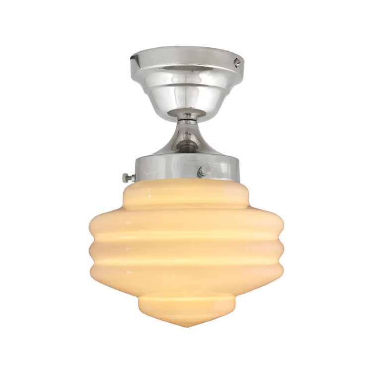 Taklampa Valter - Nickel/Opal Beige - 20 cm - 2