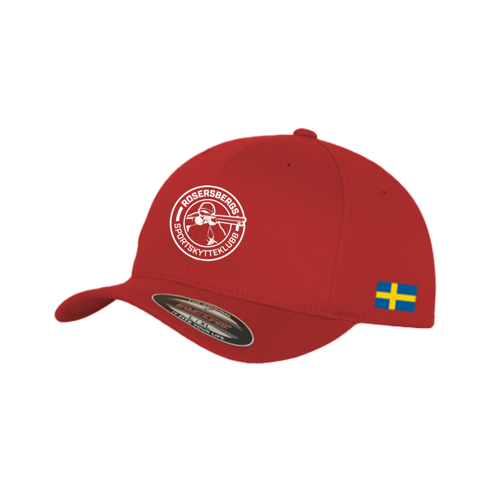 Röd Keps flexfit med brodyr (GEVÄR)