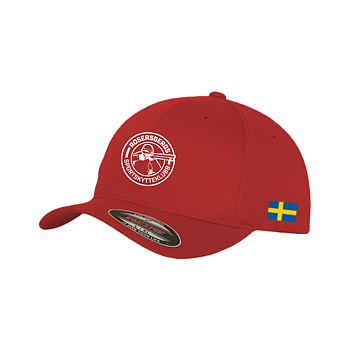 Röd Keps flexfit med brodyr (GEVÄR)