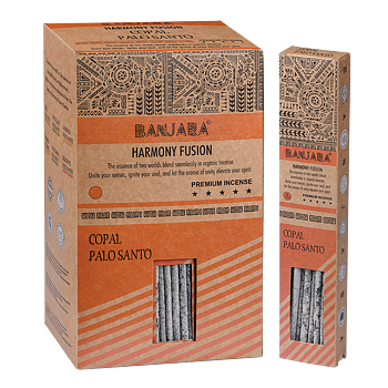 Banjara Harmony Fushion Smudge Rökelse Pinnar - Palo Santo/ Copal