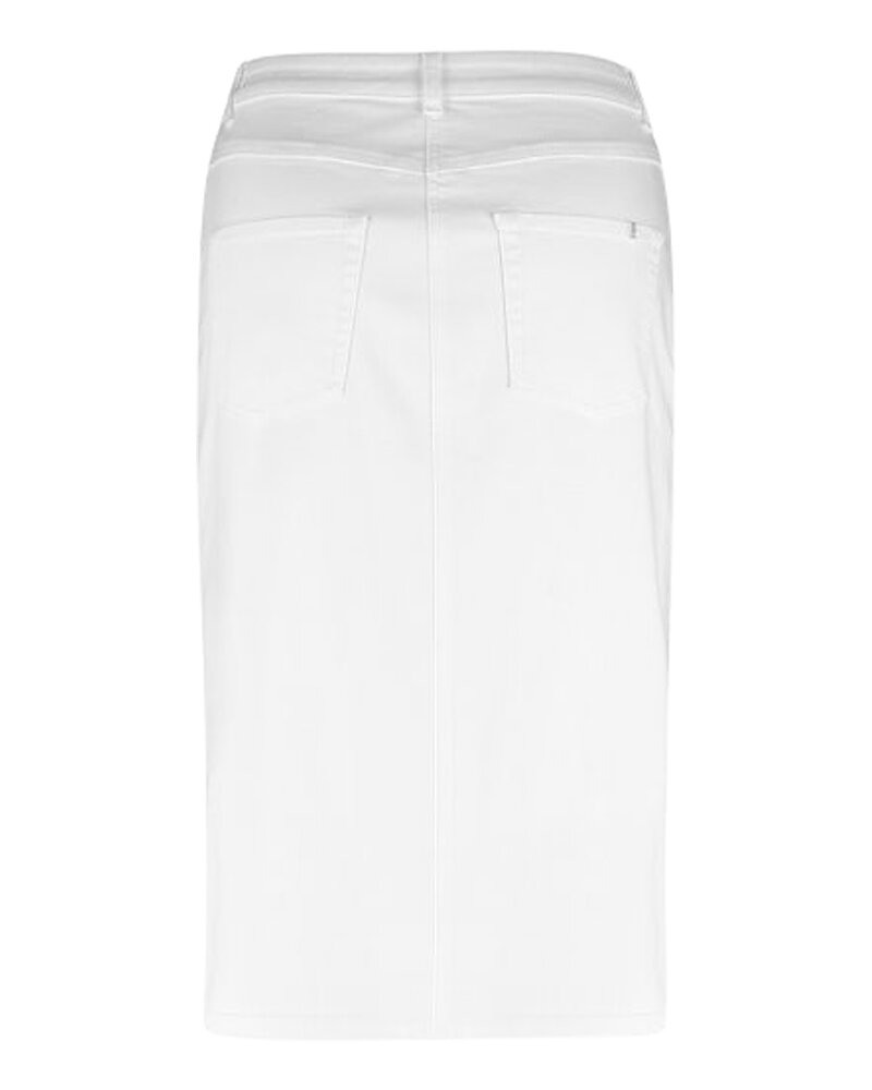 Jeanskjol knappar fram vit