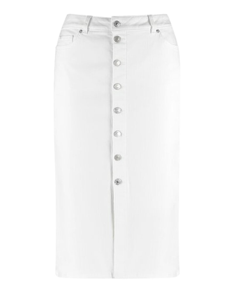 Jeanskjol knappar fram vit