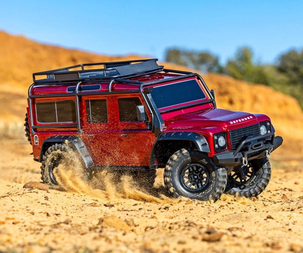 Traxxas TRX-4 Land Rover Defender Clipless Röd RTR - 7