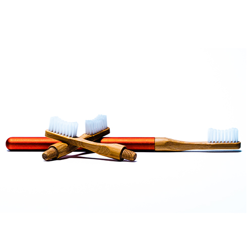 Tandborste Vuxen Aluminium Bambu White Moose  - Extra mjuk  - 4