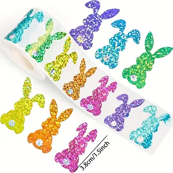 Kaninklistermärken 30 st glittriga