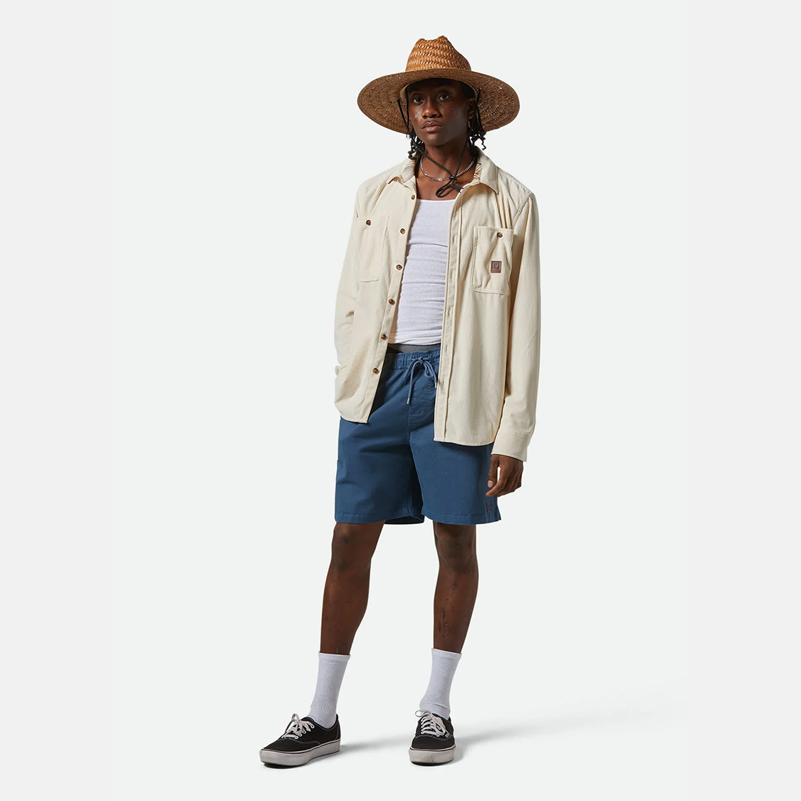 Brixton - Everyday Vintage Wash Short Washed Denim Blue - 4