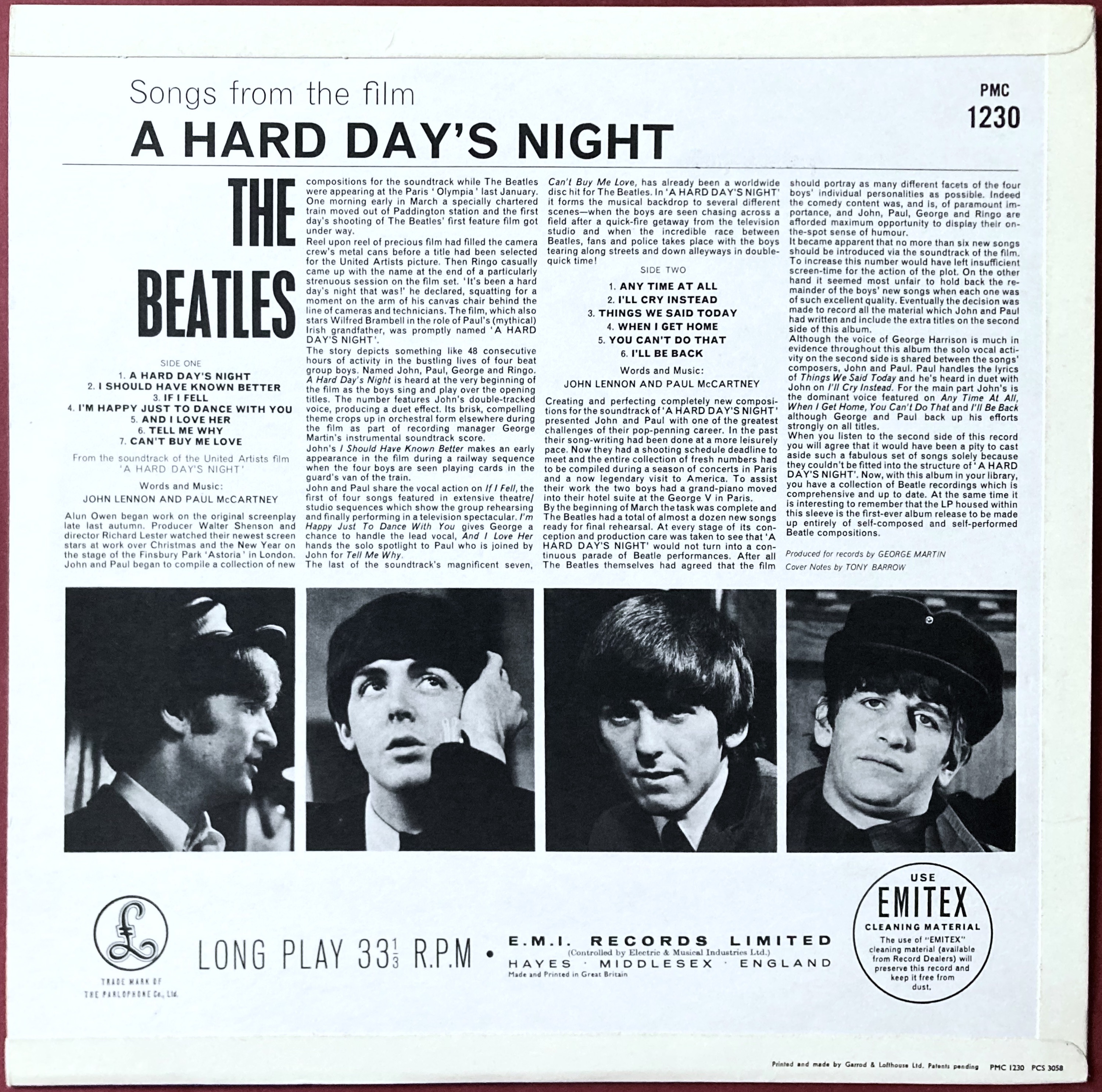 BEATLES - A hard day´s night UK-orig Mono LP 1964 - 3