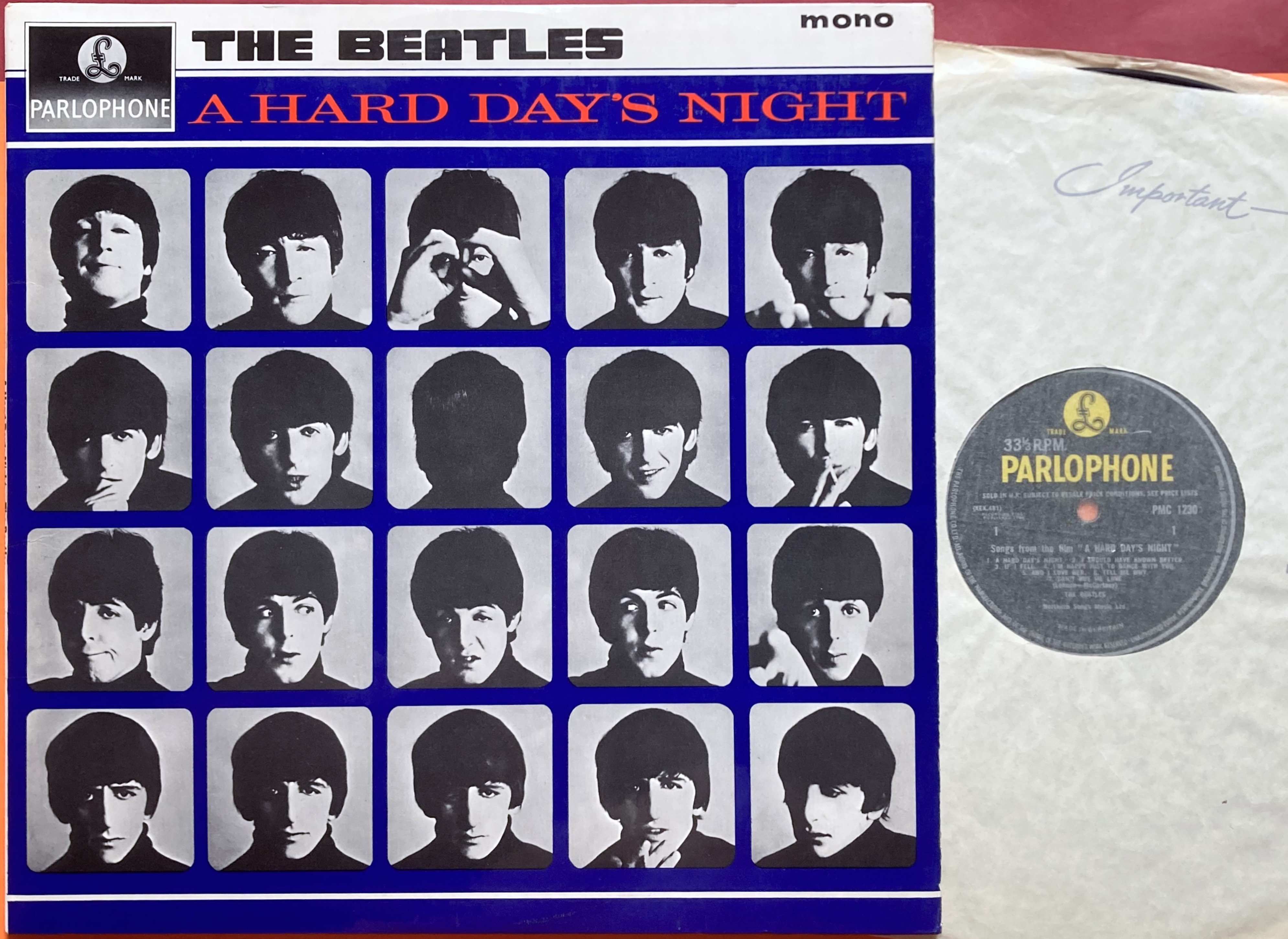 BEATLES - A hard day´s night UK-orig Mono LP 1964