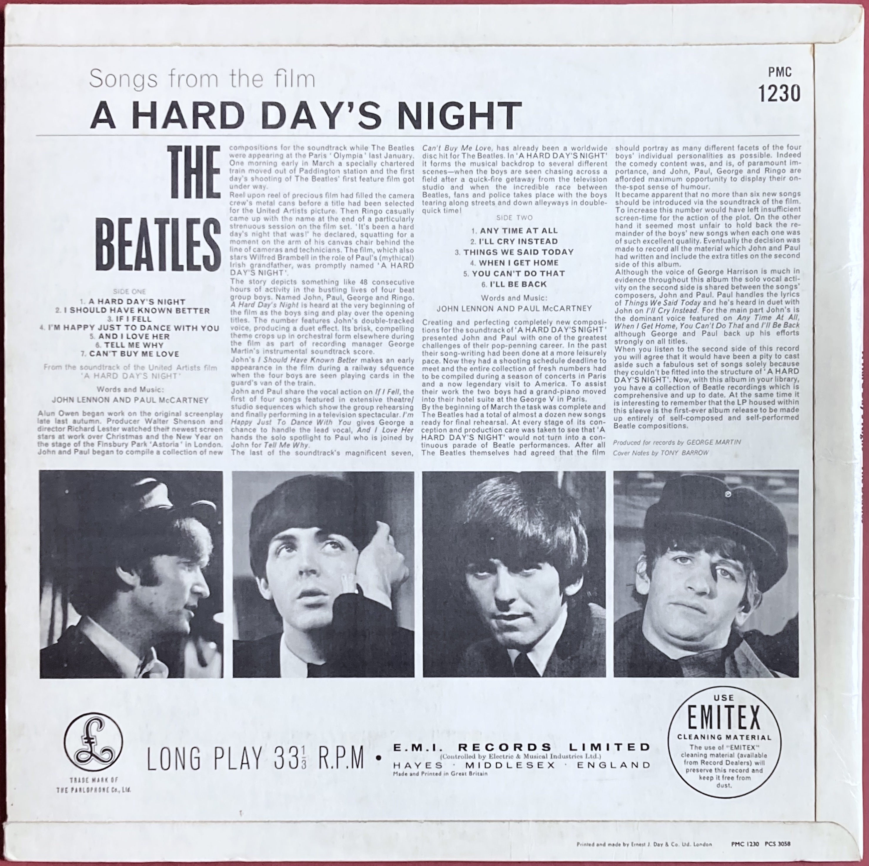 BEATLES - A hard day´s night UK-orig Mono LP 1964 - 3