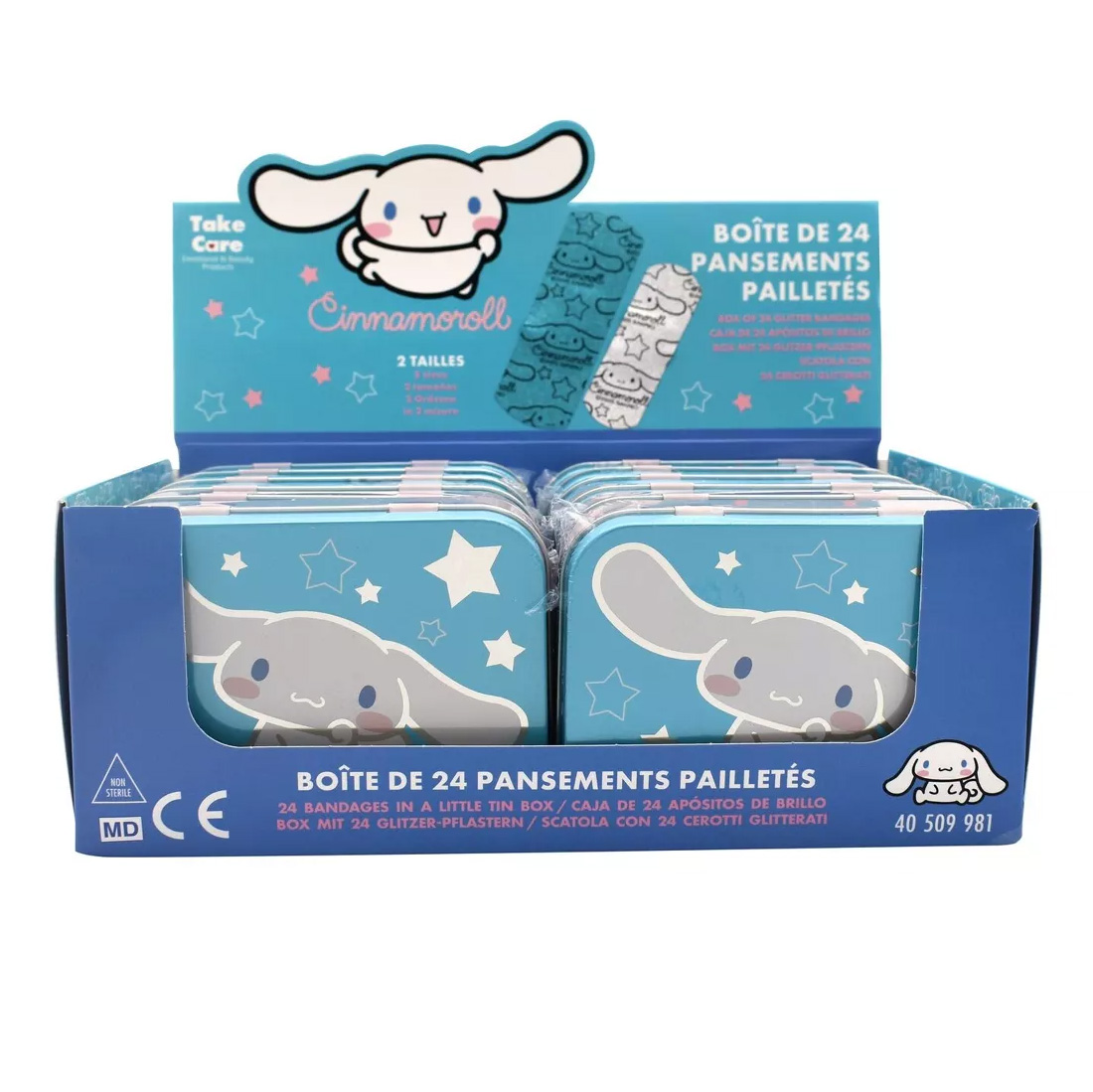 Cinnamoroll Plåster i Metallburk - 24 st - 7