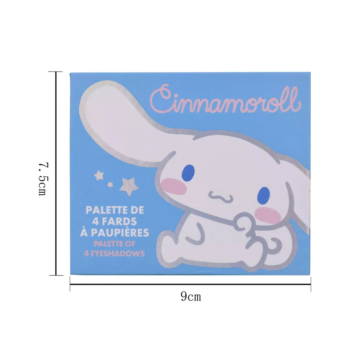 Cinnamoroll Make Up Palett med 4 Ögonskuggor + Borste och Spegel - 3