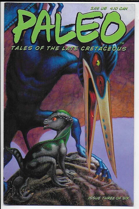 Paleo: Tales of The Late Cretaceous # 3 VF Prislapp baksida Jim Lawson