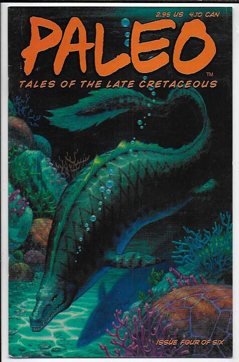 Paleo: Tales of The Late Cretaceous # 4 VF Prislapp baksida Jim Lawson
